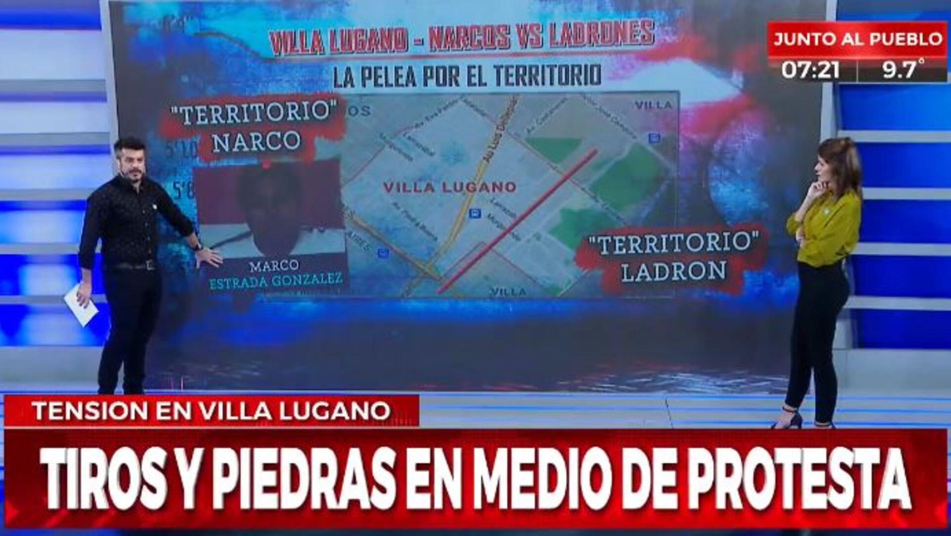 Los vecinos de Villa Lugano viven con miedo al estar en medio de una guerra narco (Captura de TV).