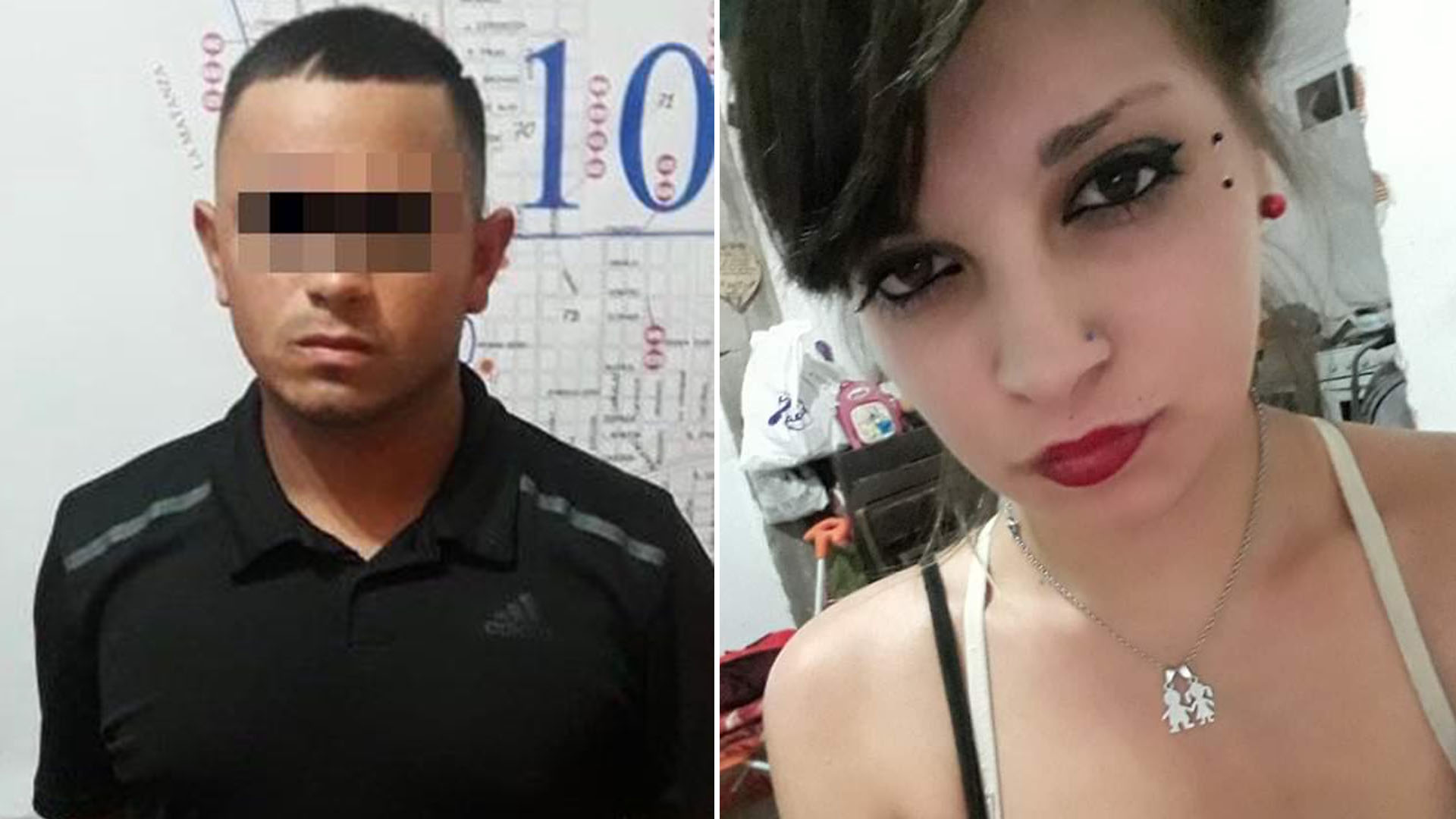 Ángel Andrada y Carolina Ledesma, condenado por el femicidio y víctima del homicidio, respectivamente.