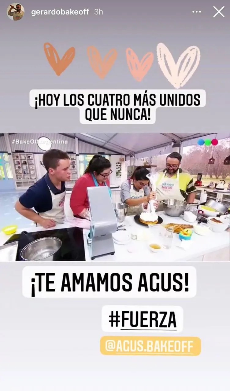 Ex participantes de '  <a href='https://www.cronica.com.ar/diarioshow/tags/Bake Off'>Bake Off</a>' apoyaron a Agustina Fontenla