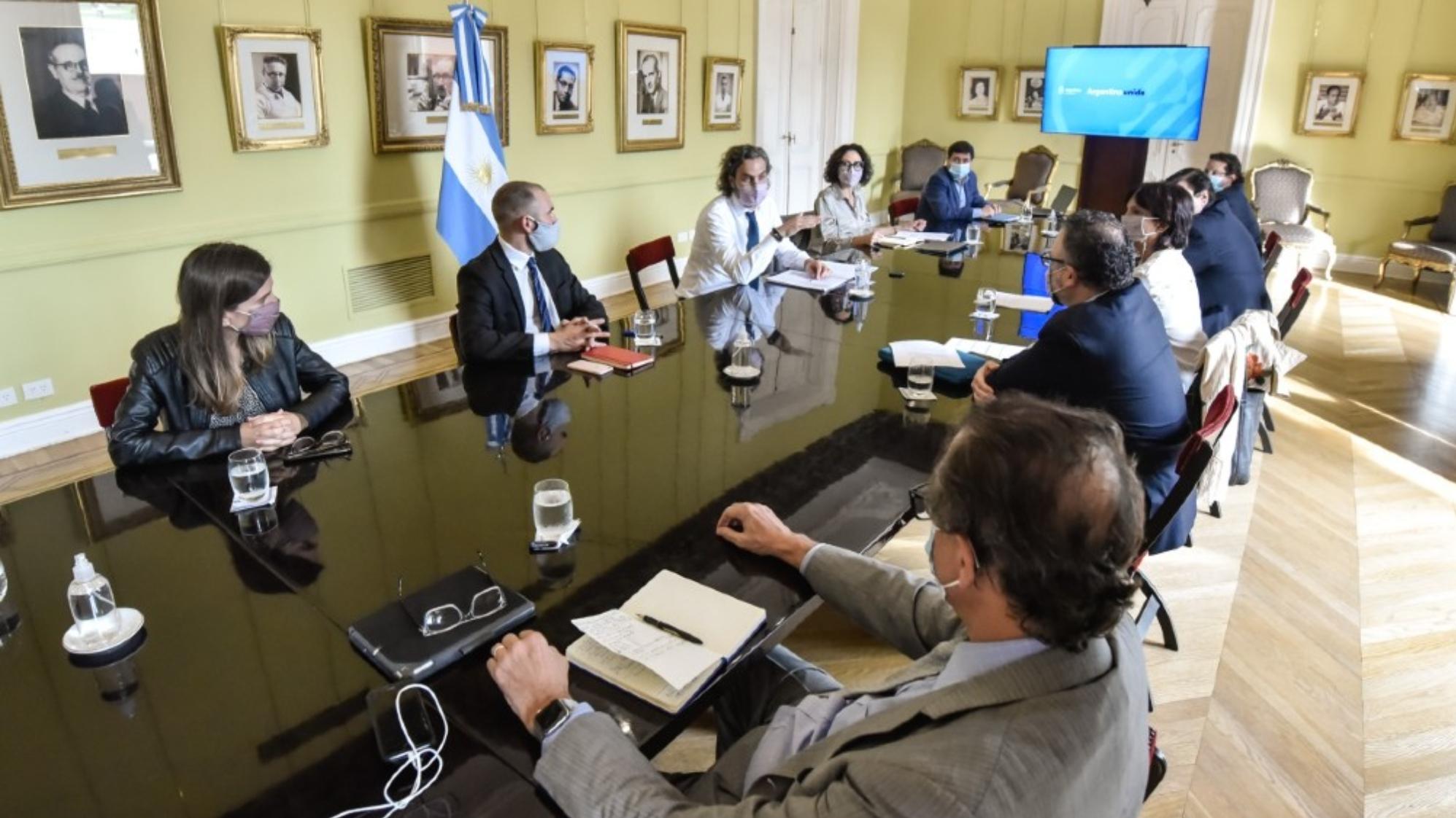 La reunión del gabinete económico tuvo lugar en la Casa Rosada (Télam).