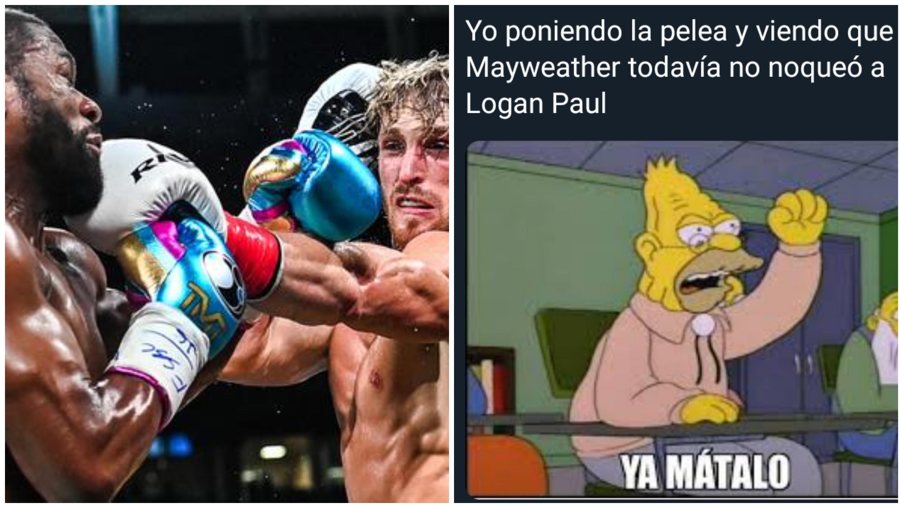 En Twitter cientos de personas se burlaron de la pelea entre Mayweather y Logan.