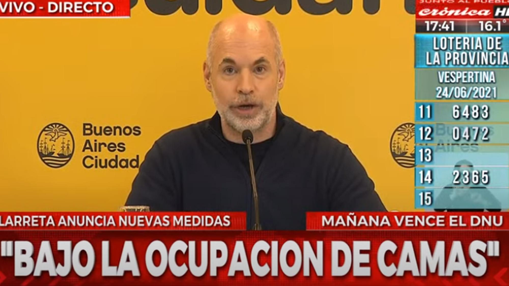 Larreta anuncia nuevas medidas tras vencimiento del DNU.