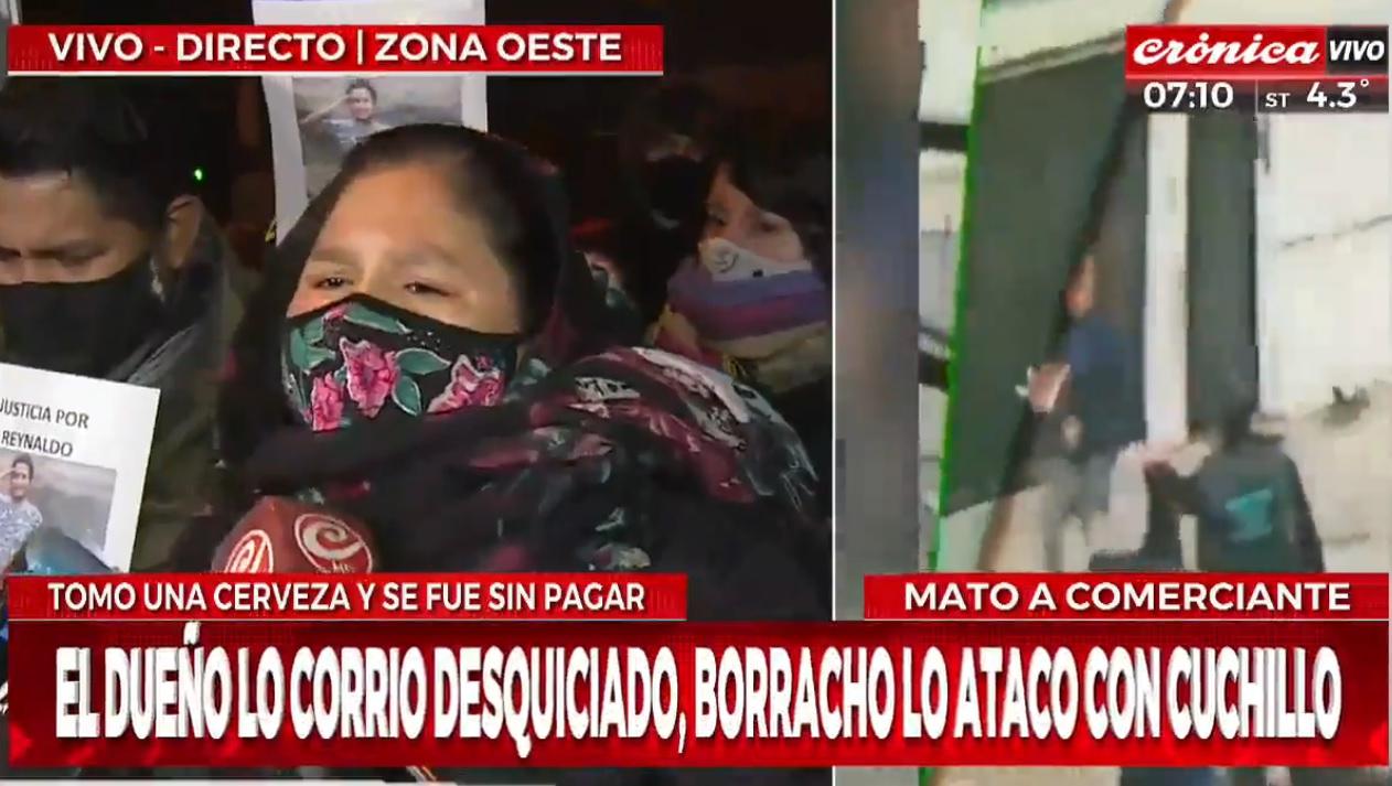 Habló la viuda del comerciante asesinado con un nunchaku en San Justo (Crónica HD).