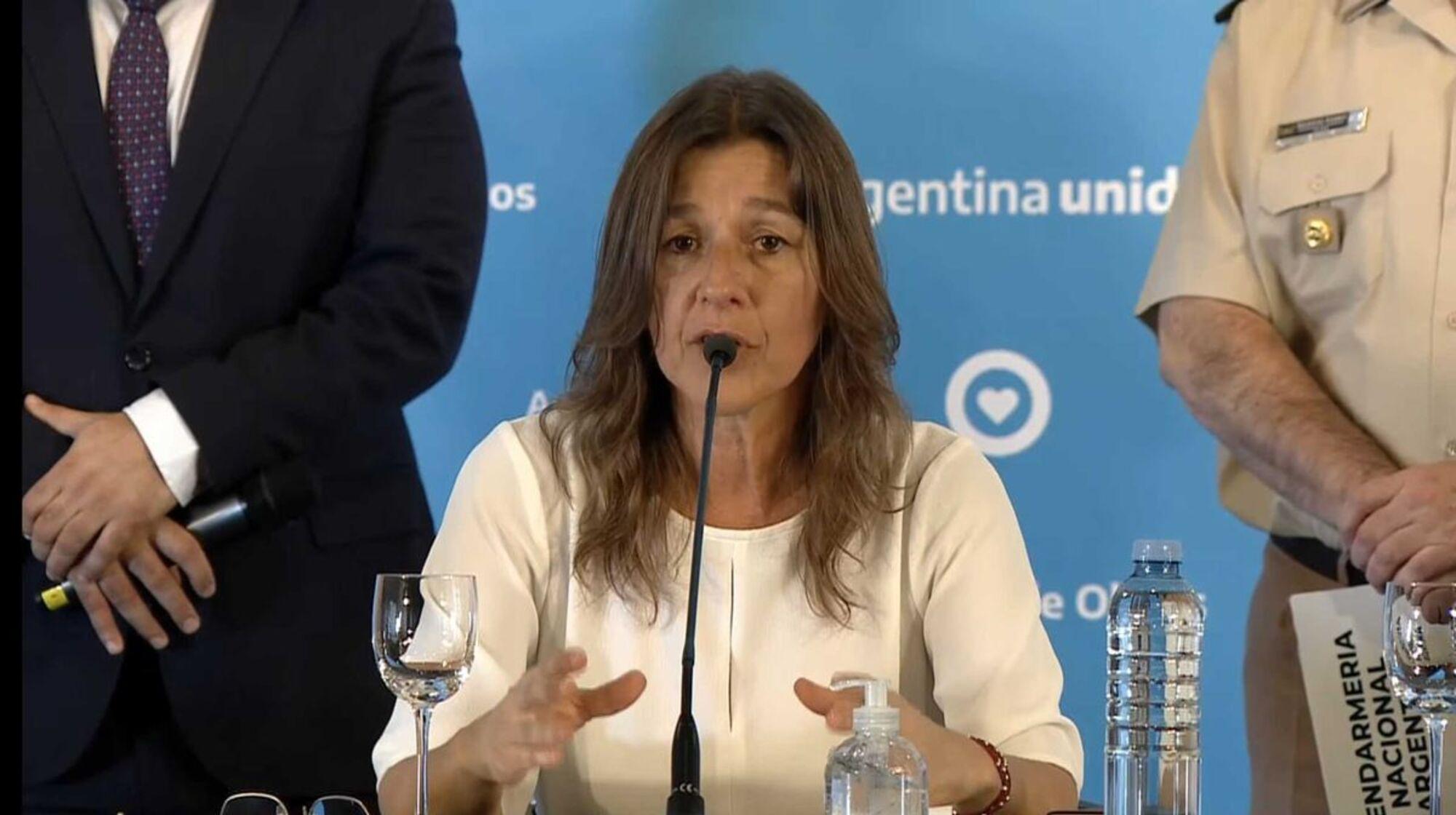 La ministra de Seguridad de la Nación, Sabina Frederic, habló sobre el envío de armas a Bolivia.