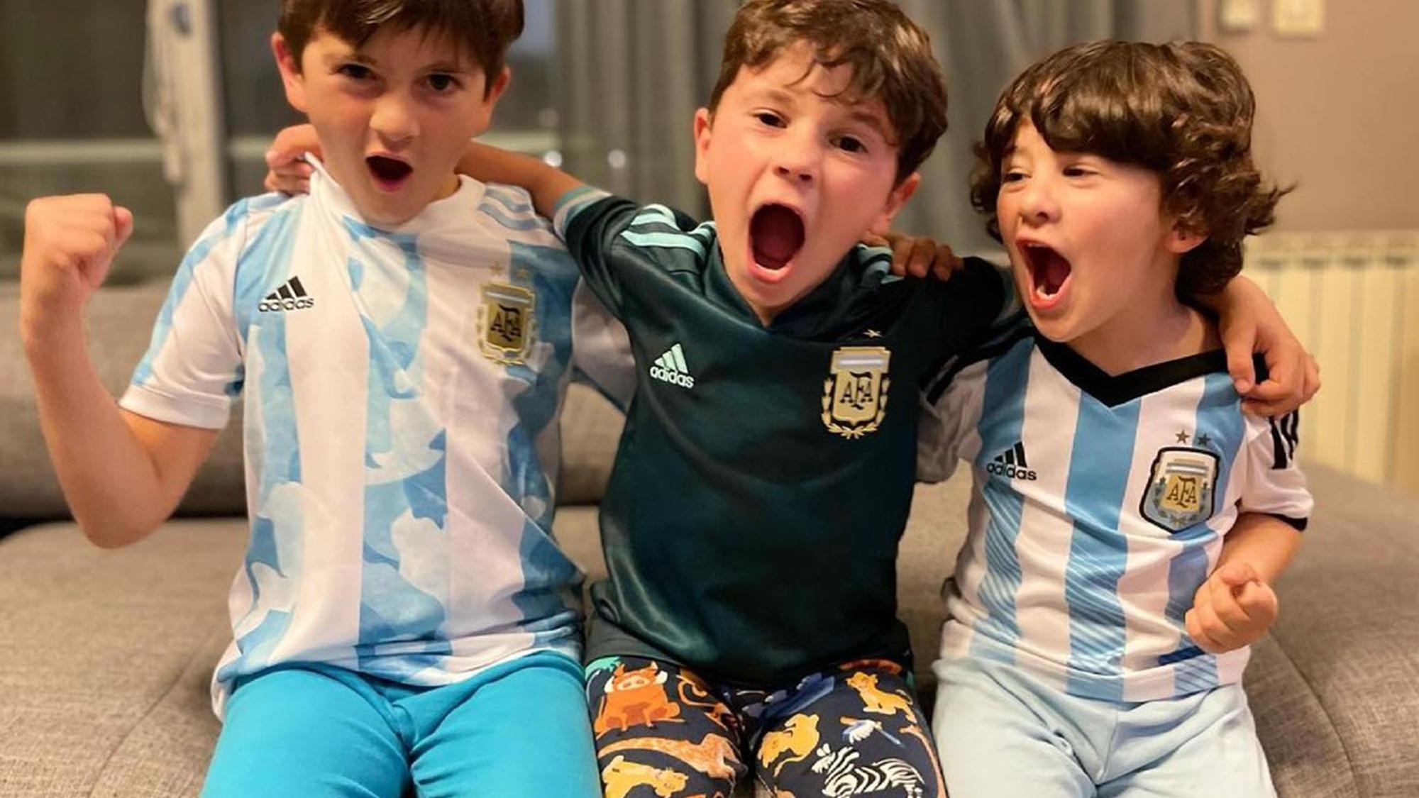 Thiago, Mateo y Ciro Messi: 