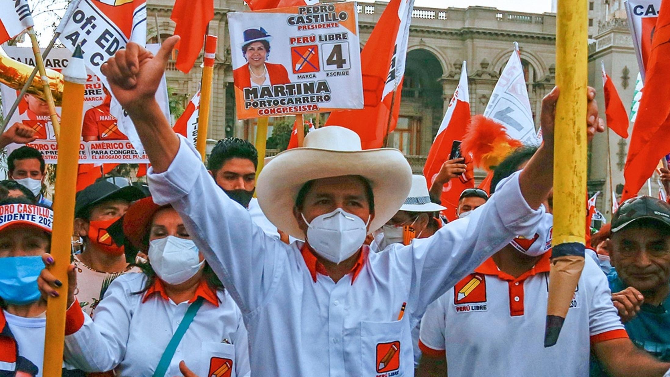 Pedro Castillo asumirá a la presidencia de Perú el 28 de este mes. (Télam)