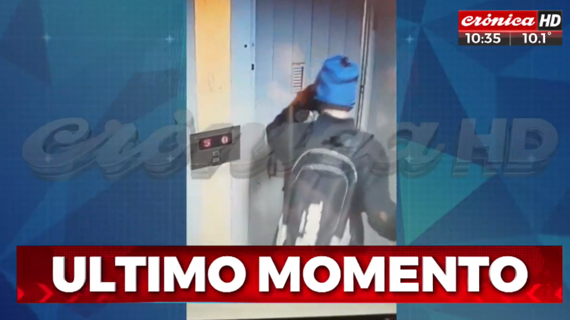 Así ingresaba el presunto asesino del docente en San Miguel (Captura de pantalla).