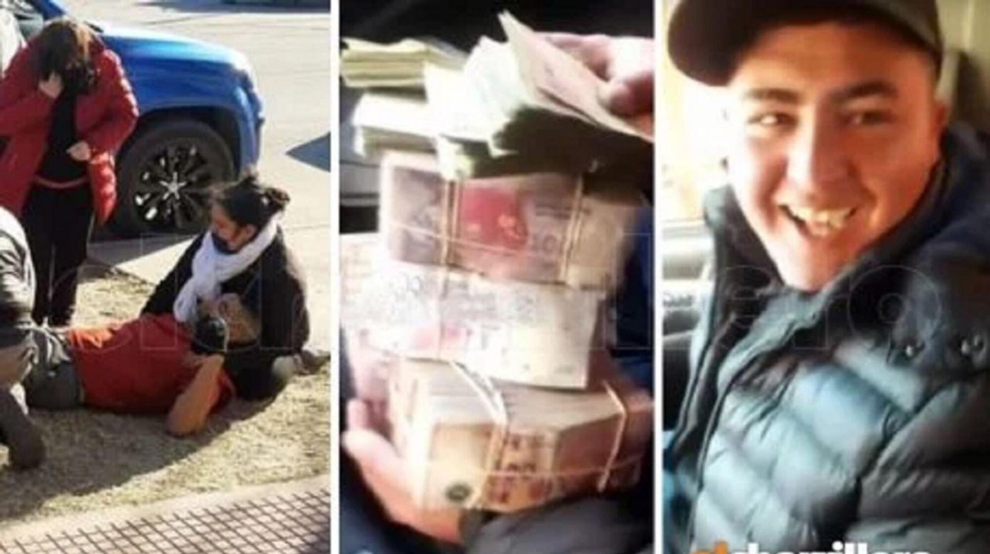 Los delincuentes balearon a dos personas, robaron un millón de pesos y lo festejaron subiendo un video a redes (gentileza: ElChorrillero.com).