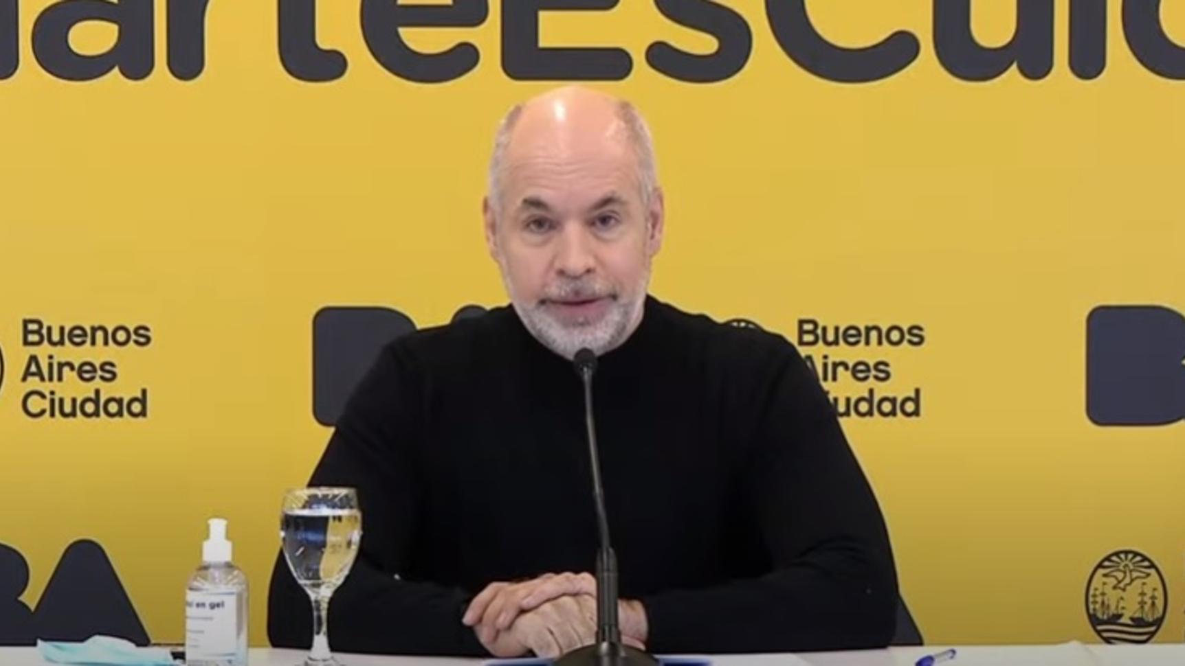 Horacio Rodríguez Larreta, jefe de Gobierno porteño, habló sobre la combinación de vacunas contra el Covid-19 (Captura de pantalla).