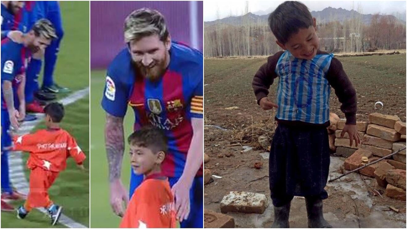 Se hizo conocido por su fanatismo pero ahora padece la situación en su país: el drama del nene afgano fan de Messi (imagen Marca).