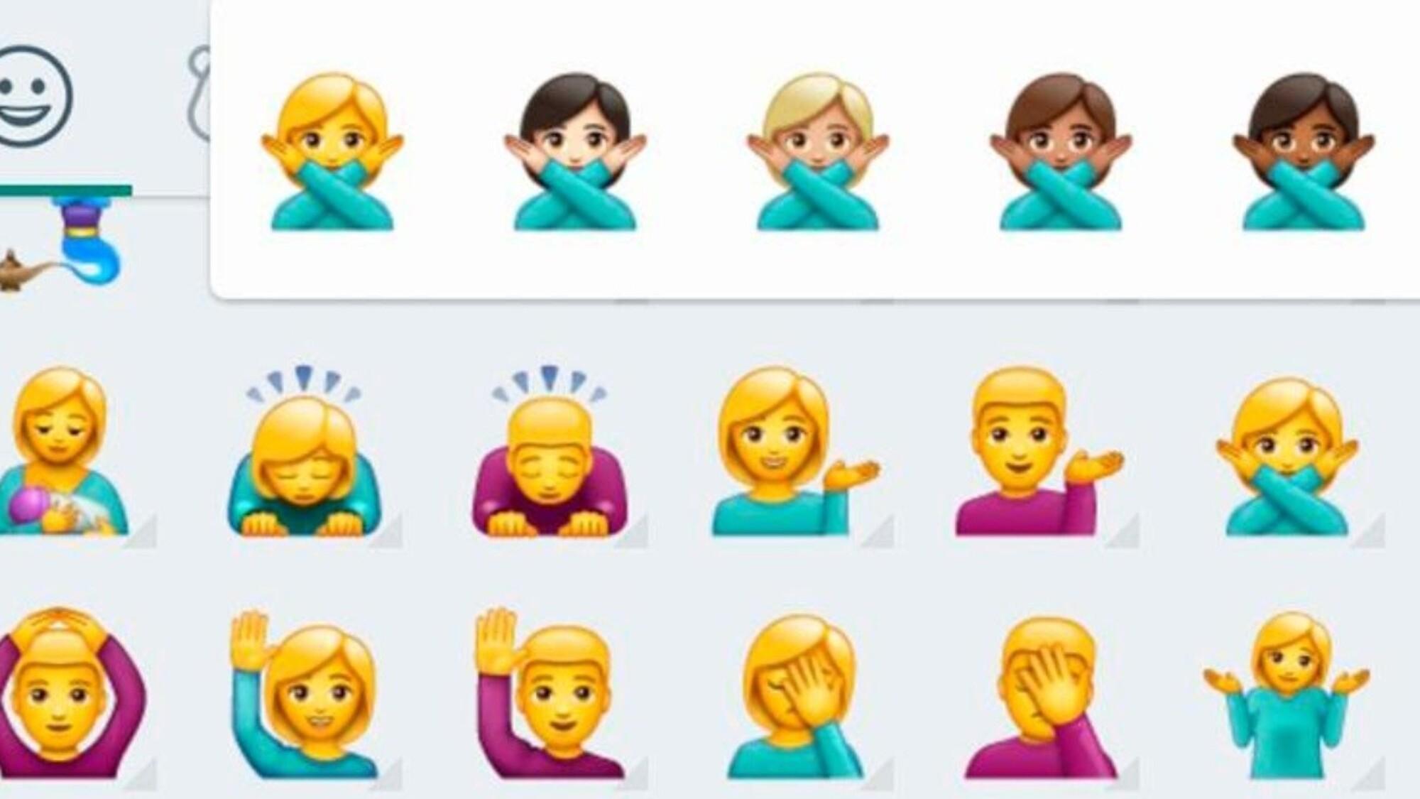 El emoji de la persona que cruza de brazos es uno de los más usados. 