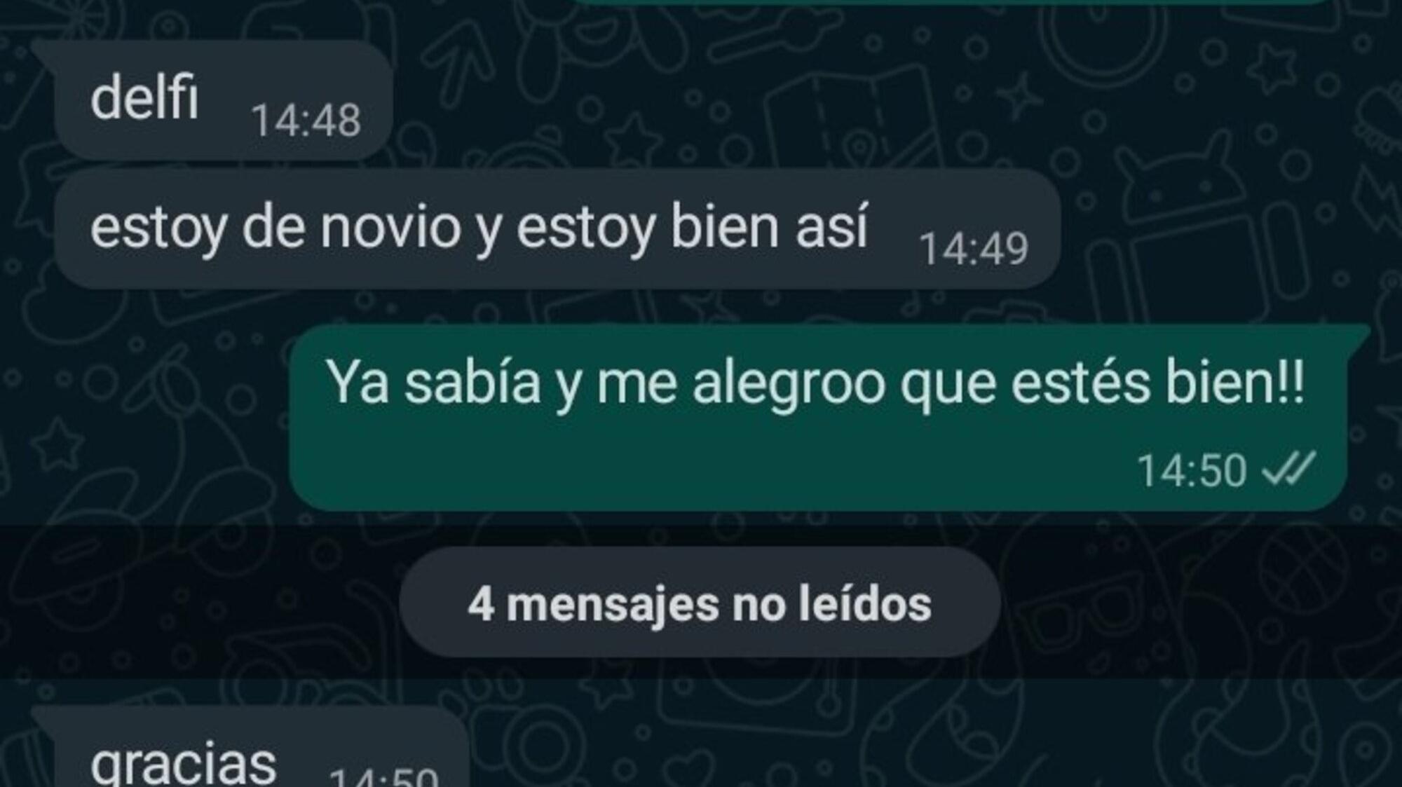 El chat de WhatsApp entre una chica y su ex mejor amigo que se hizo viral en Twitter.