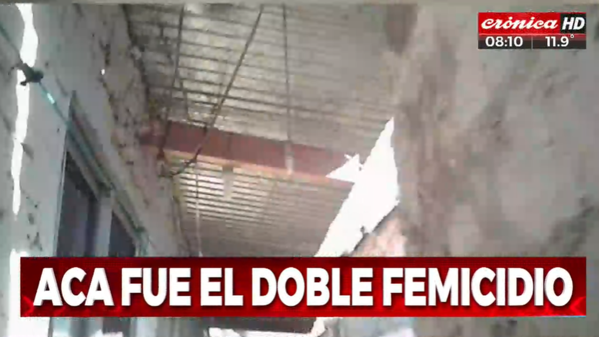 Crónica HD accedió en exclusiva al lugar donde se cometió el doble femicidio (Captura de Pantalla).  