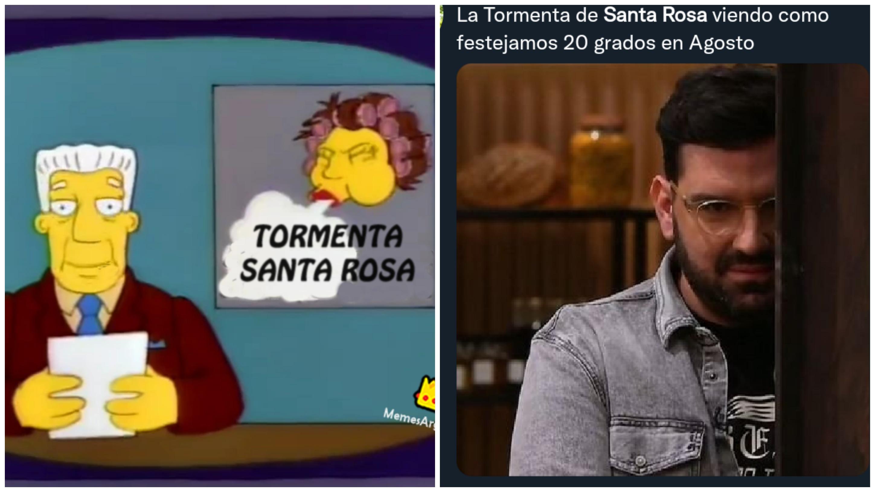 En Twitter comenzaron a circular memes sobre la tormenta de Santa Rosa.