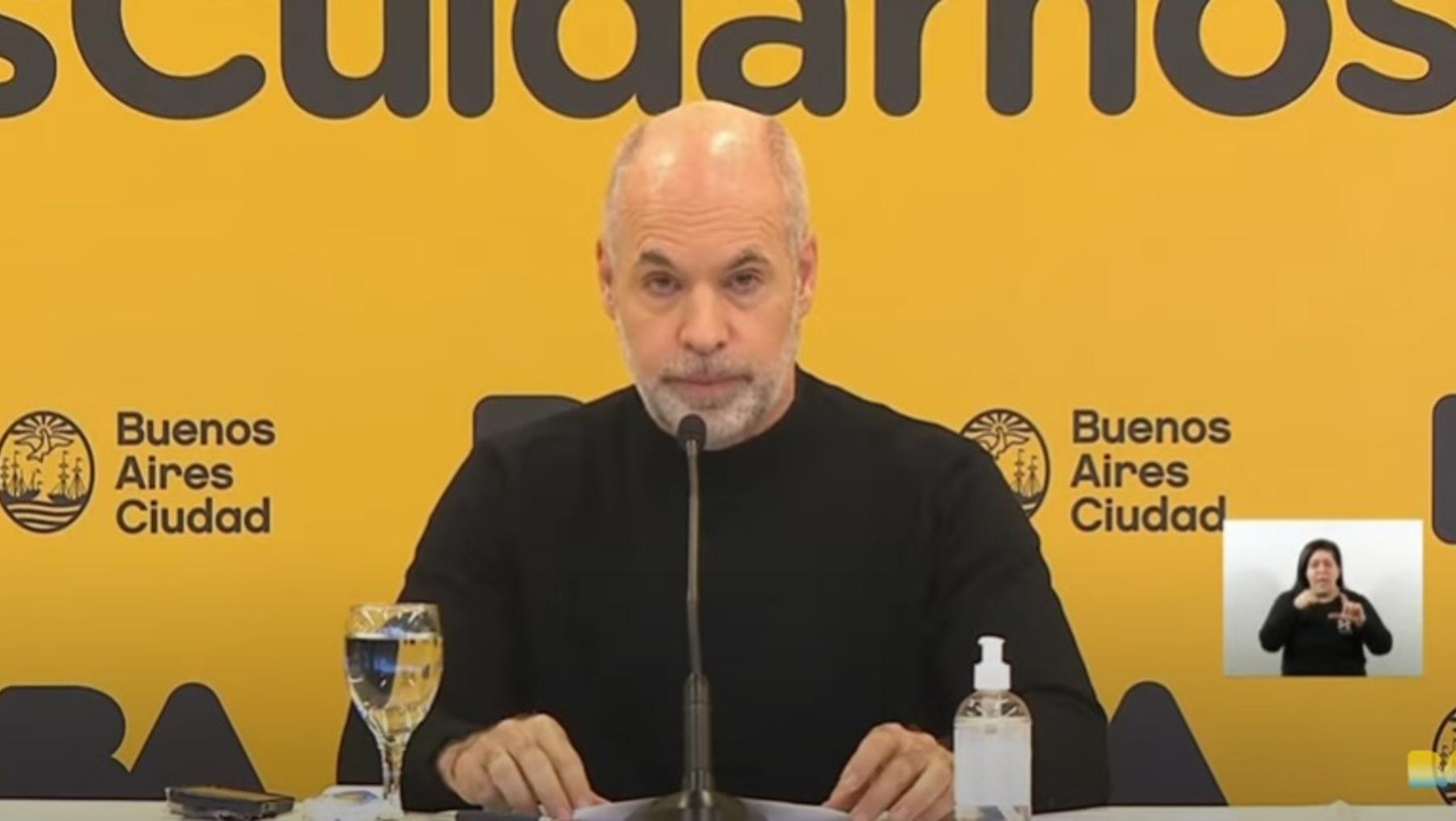 Horacio Rodríguez Larreta habló sobre cómo serán los protocolos para las PASO 2021 (Captura de pantalla).