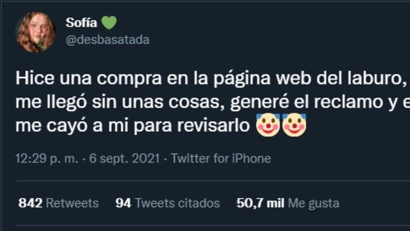 El posteo de la usuaria de Twitter se hizo viral con más de 50 mil 