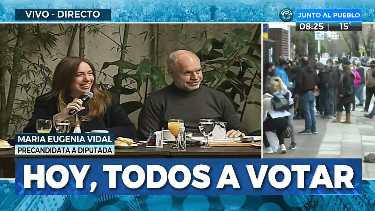 El jefe de Gobierno porteño, Horacio Rodríguez Larreta, acompañó el desayuno de los precandidatos a diputados nacionales por la Ciudad (Crónica HD). 