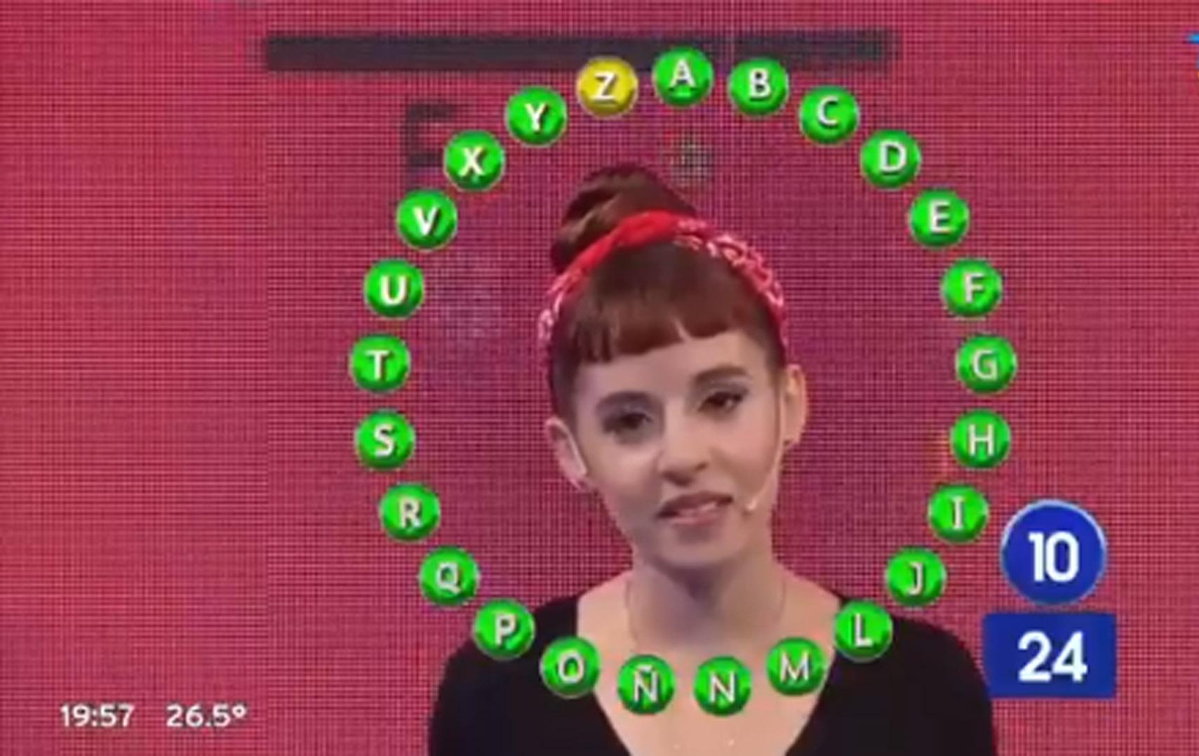 Martina Barraza dijo la palabra ganadora en los últimos diez segundos. 