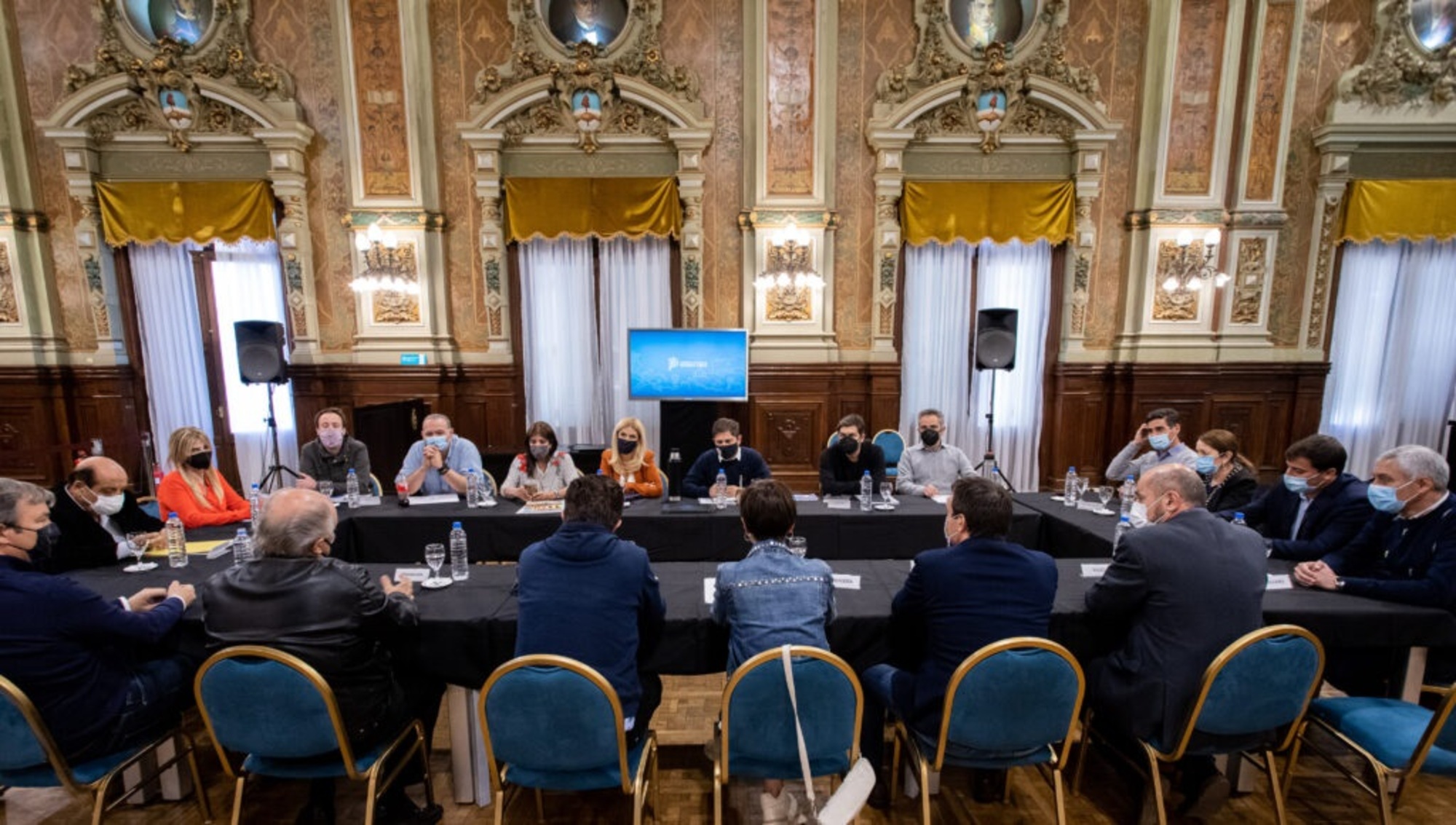 Axel Kicillof ya estuvo reunido este miércoles con distintos intendentes del Frente de Todos.