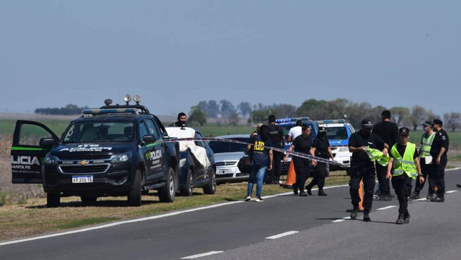 El femicidio ocurrió en el kilómetro 130 de la Ruta 90 al sudoeste de Santa Fe (Gentileza Sur24).