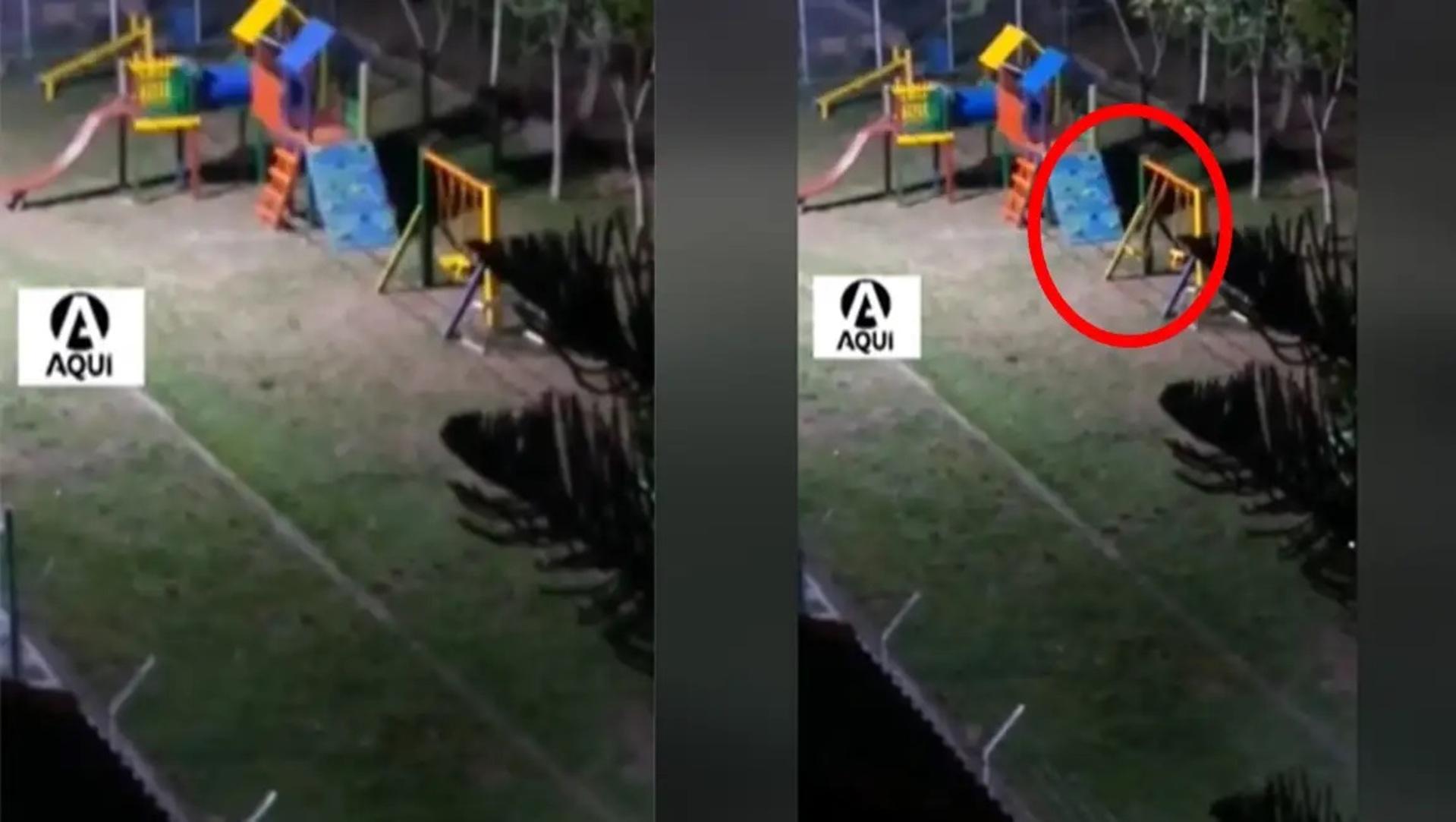 El fantasma fue hallado en los juegos de un parque municipal.