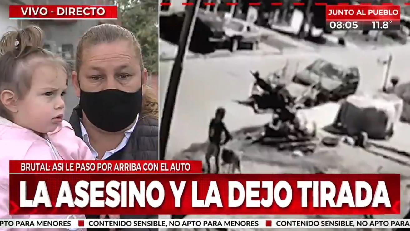 Andrea, la mamá de Magalí Paez, pidió que el conductor que la mató sea detenido (Crónica HD).