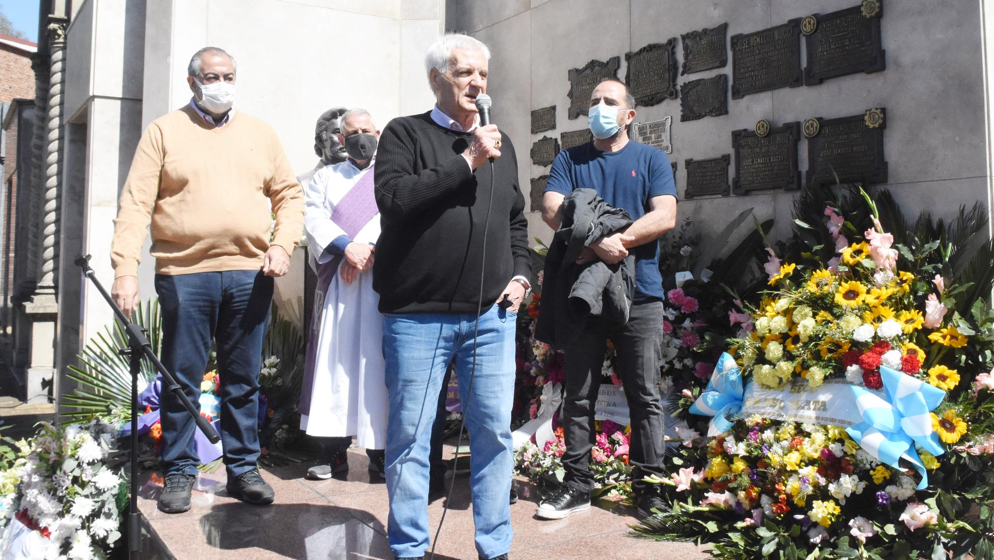 Antonio Caló le rindió homenaje a José Ignacio Rucci. (Pablo Villán)