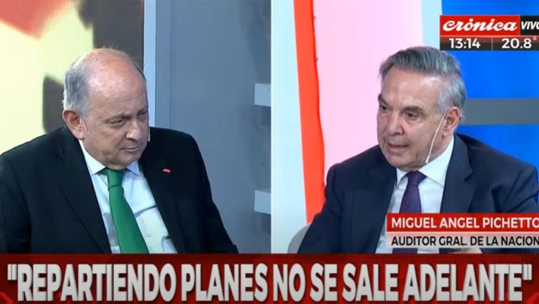 Chiche Gelblung recibió este lunes a Miguel Ángel Pichetto en su progarma de Crónica HD (Captura de pantalla).