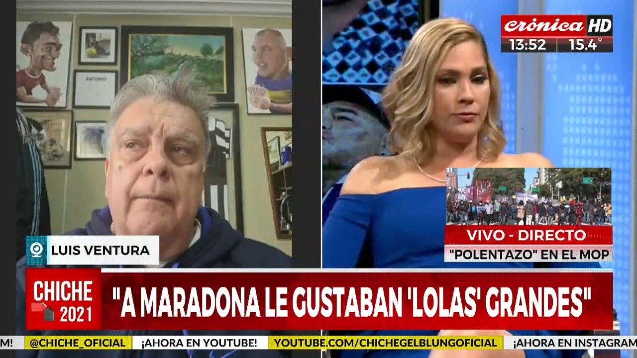 Luis Ventura, periodista de espectáculos, habló de la relación ilegal que sostuvo Diego Maradona con Mavys Álvarez. 