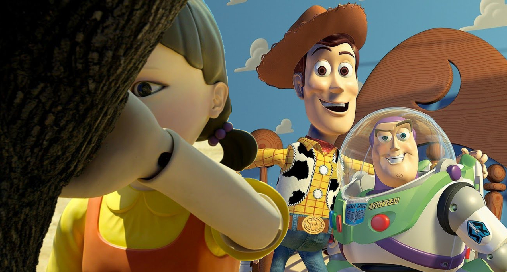 Recrearon una escena de El Juego del Calamar con los personajes de Toy Story.y se hizo viral en las redes.