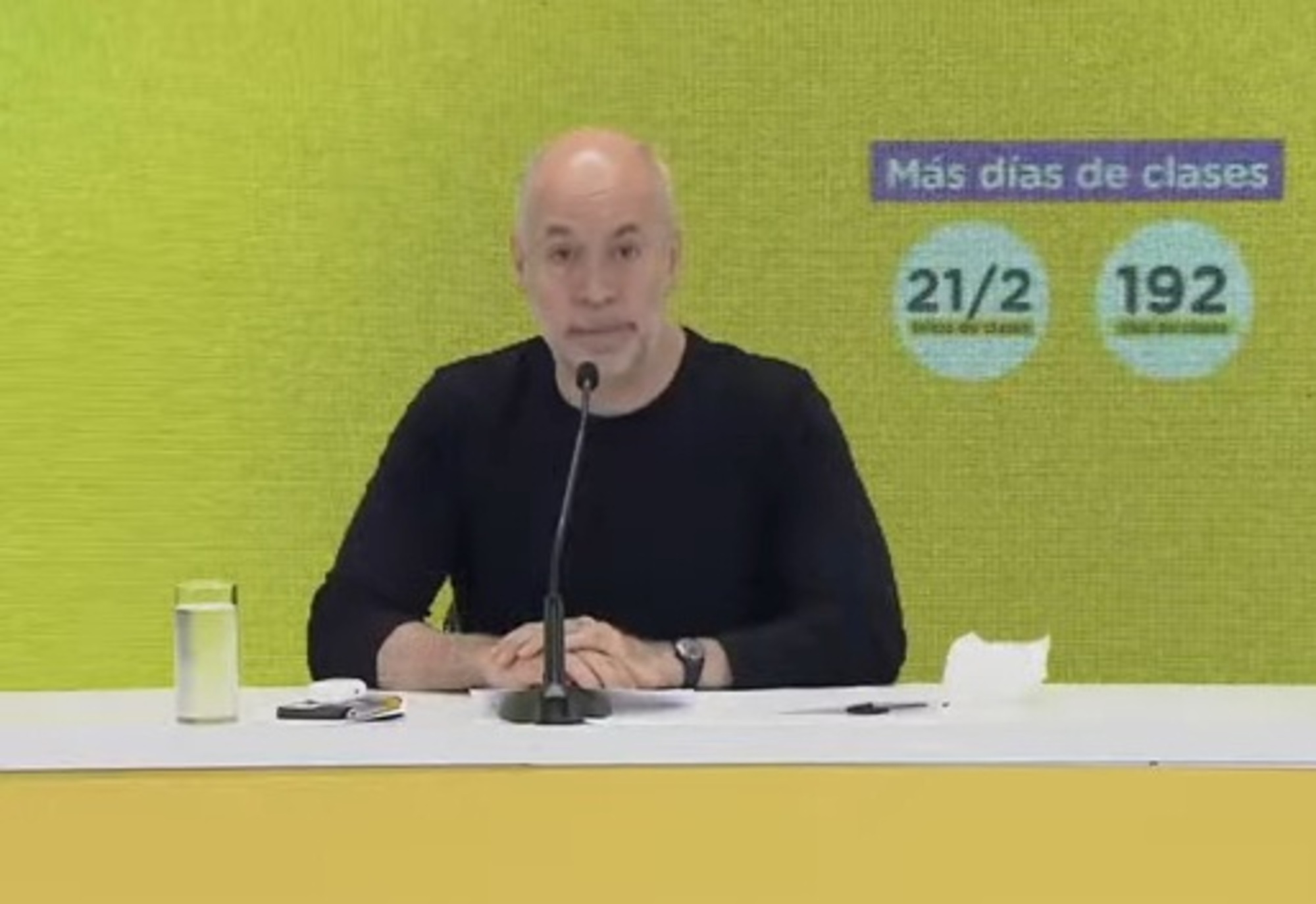 Horacio Rodríguez Larreta, jefe de Gobierno porteño, detalló cómo será el ciclo lectivo 2022 en Capital (Captura de pantalla).