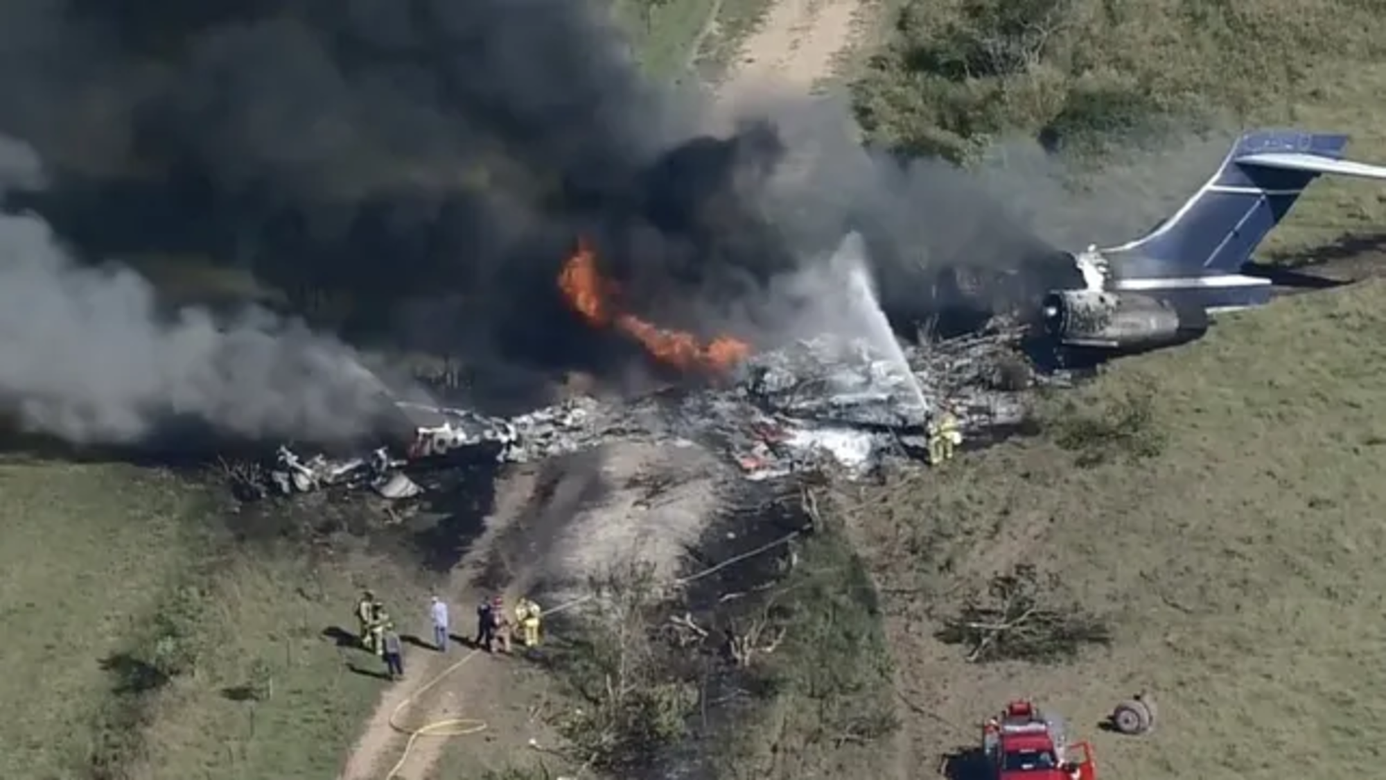 Así quedó el avión. Los 21pasajeros sobrevivieron.