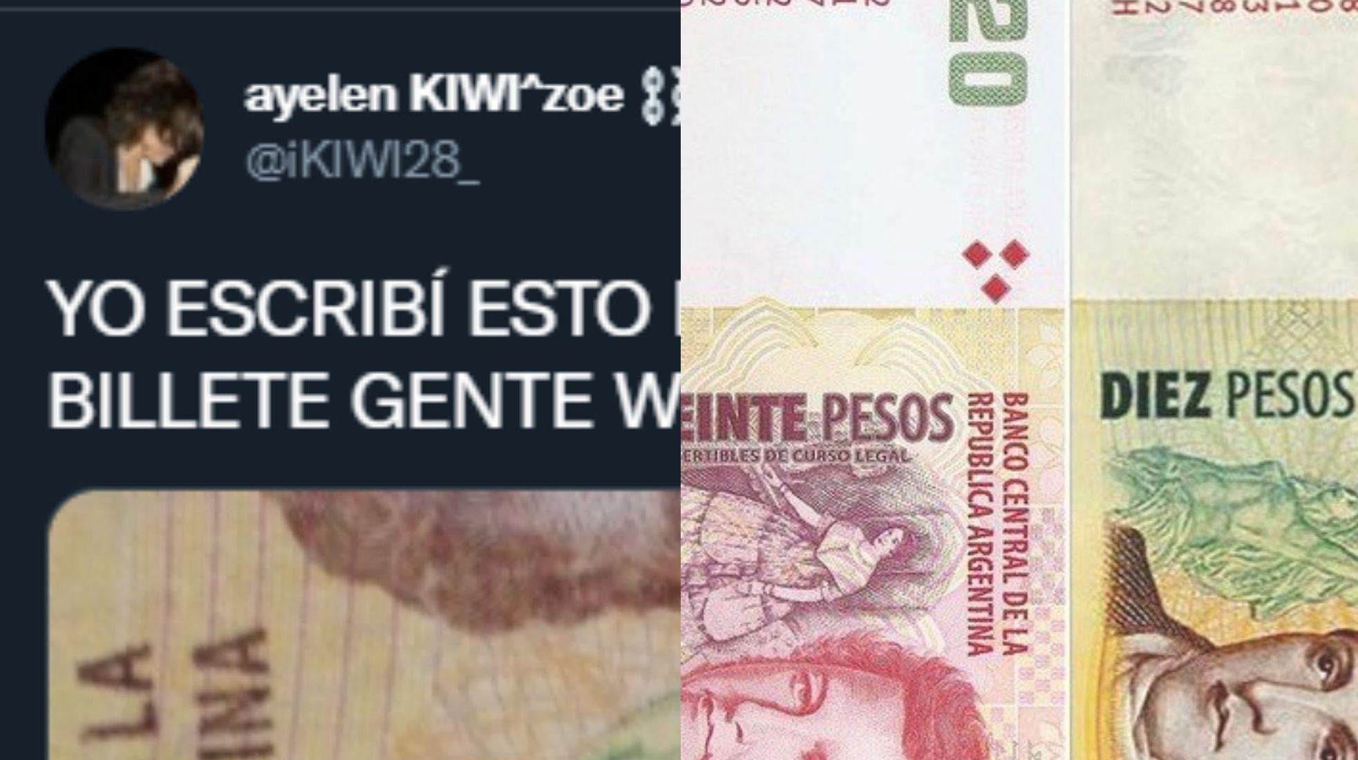 El tuit que se volvió viral involucra un billete de diez pesos. 