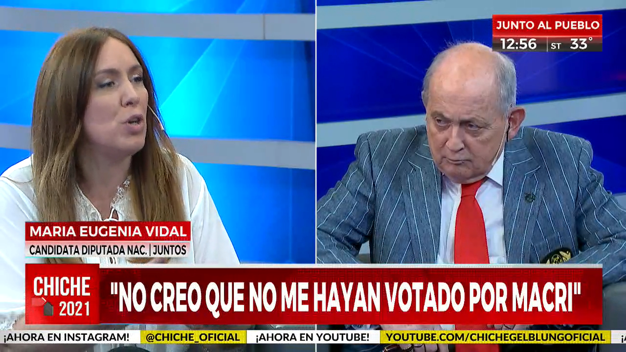 Vidal fue entrevista por Chiche Gelblung de cara a las elecciones legislativas de noviembre.