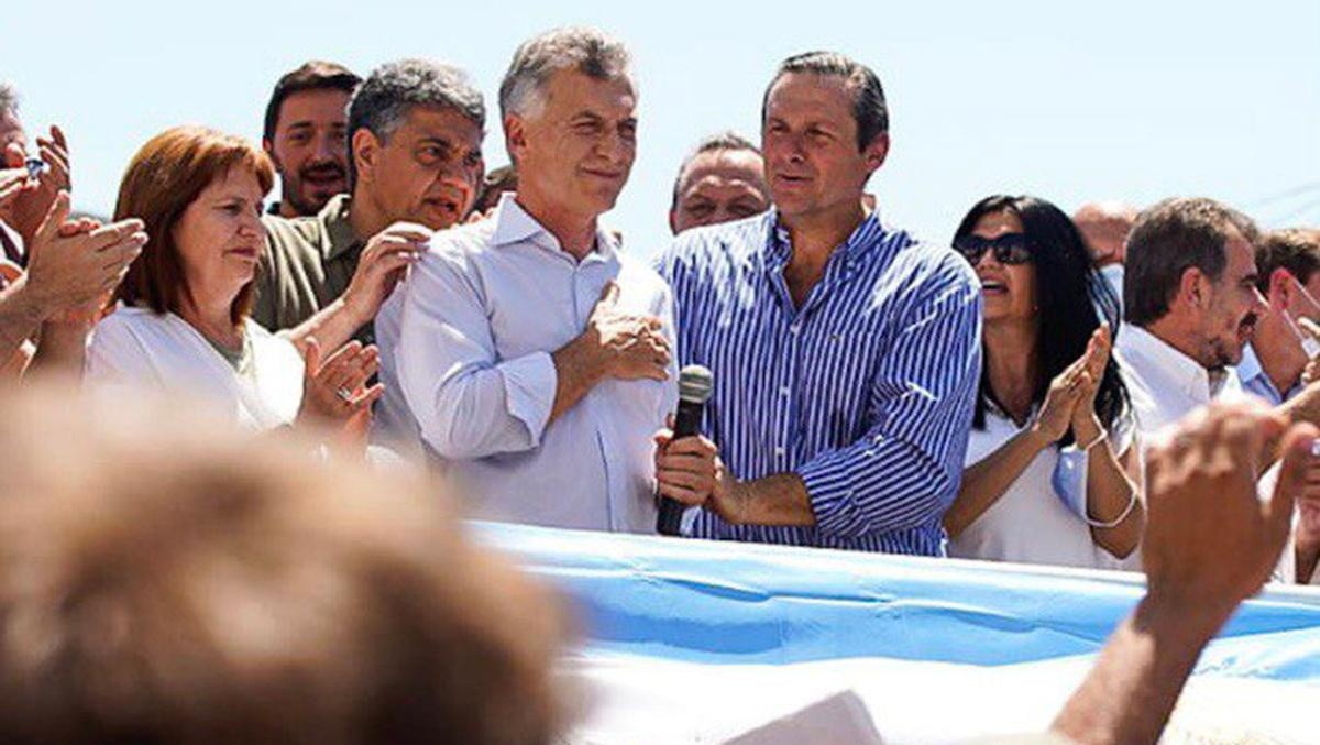 Acto en apoyo a Mauricio Macri en Dolores.