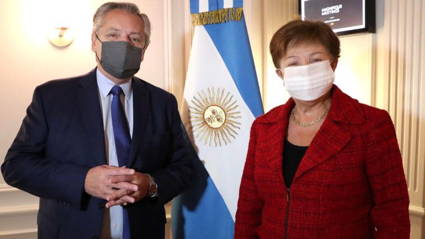 Alberto Fernández y una reunión importante con Kristalina Georgieva (Archivo).