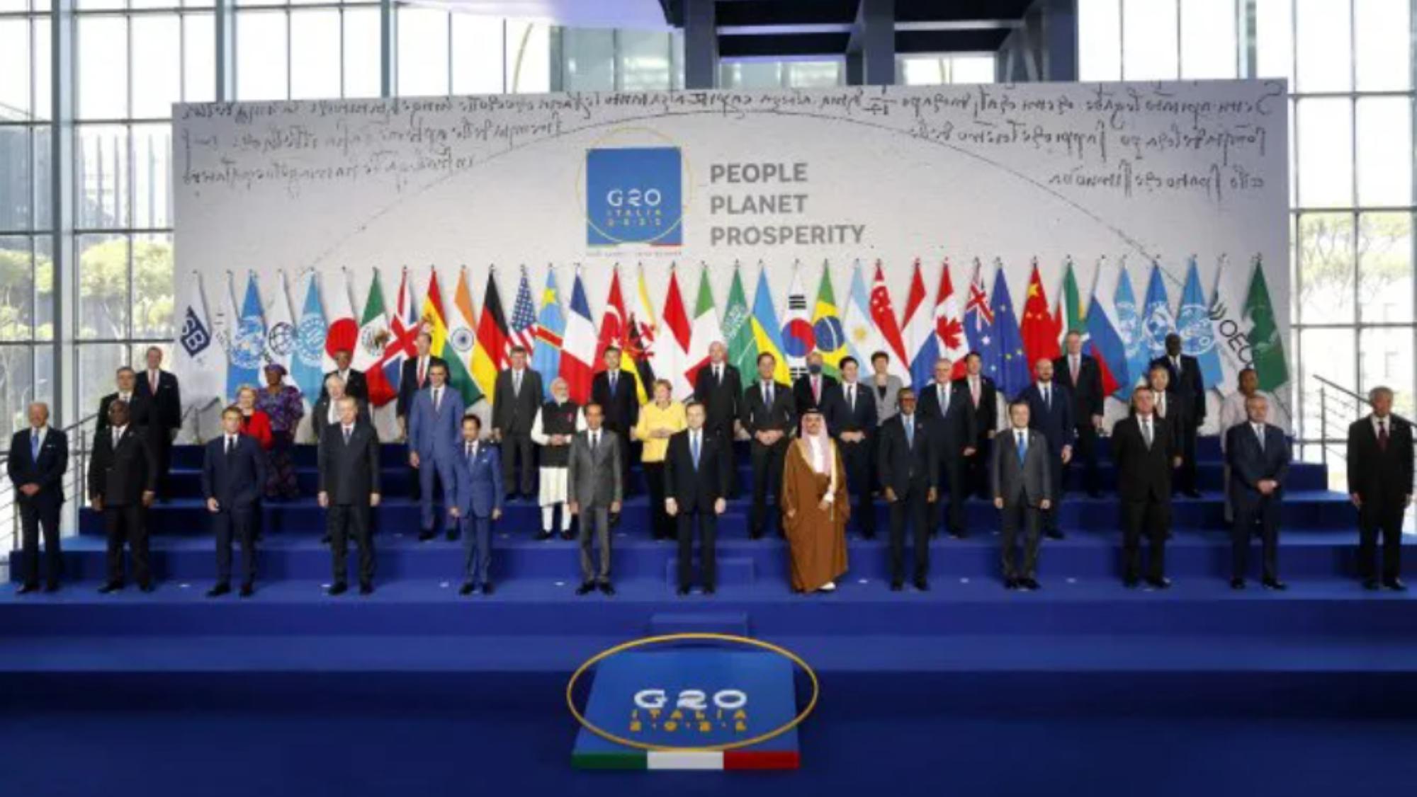 Los líderes mundiales que formaron parte del G-20 realizado en Roma.