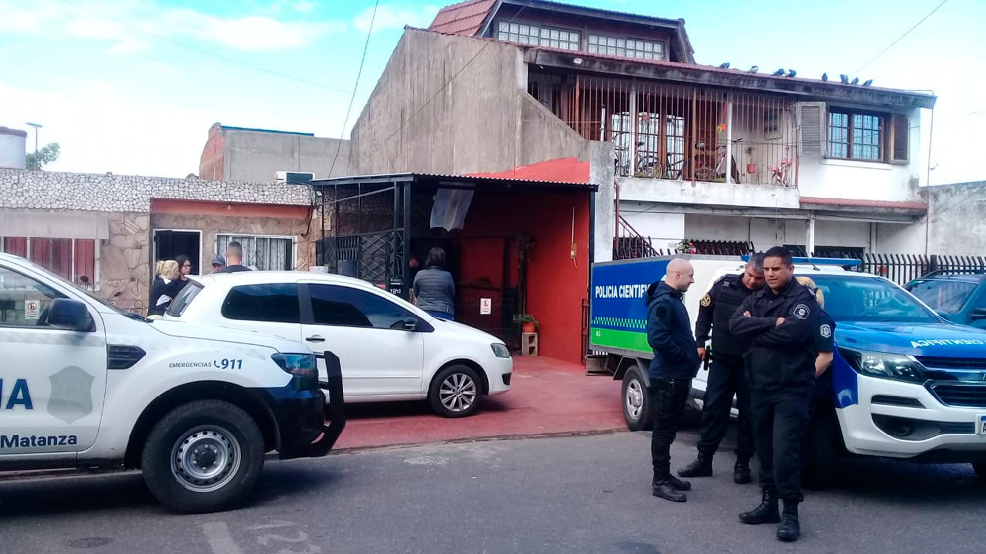 La casa donde ocurrió el crimen, en Thames al 3800, San Justo.