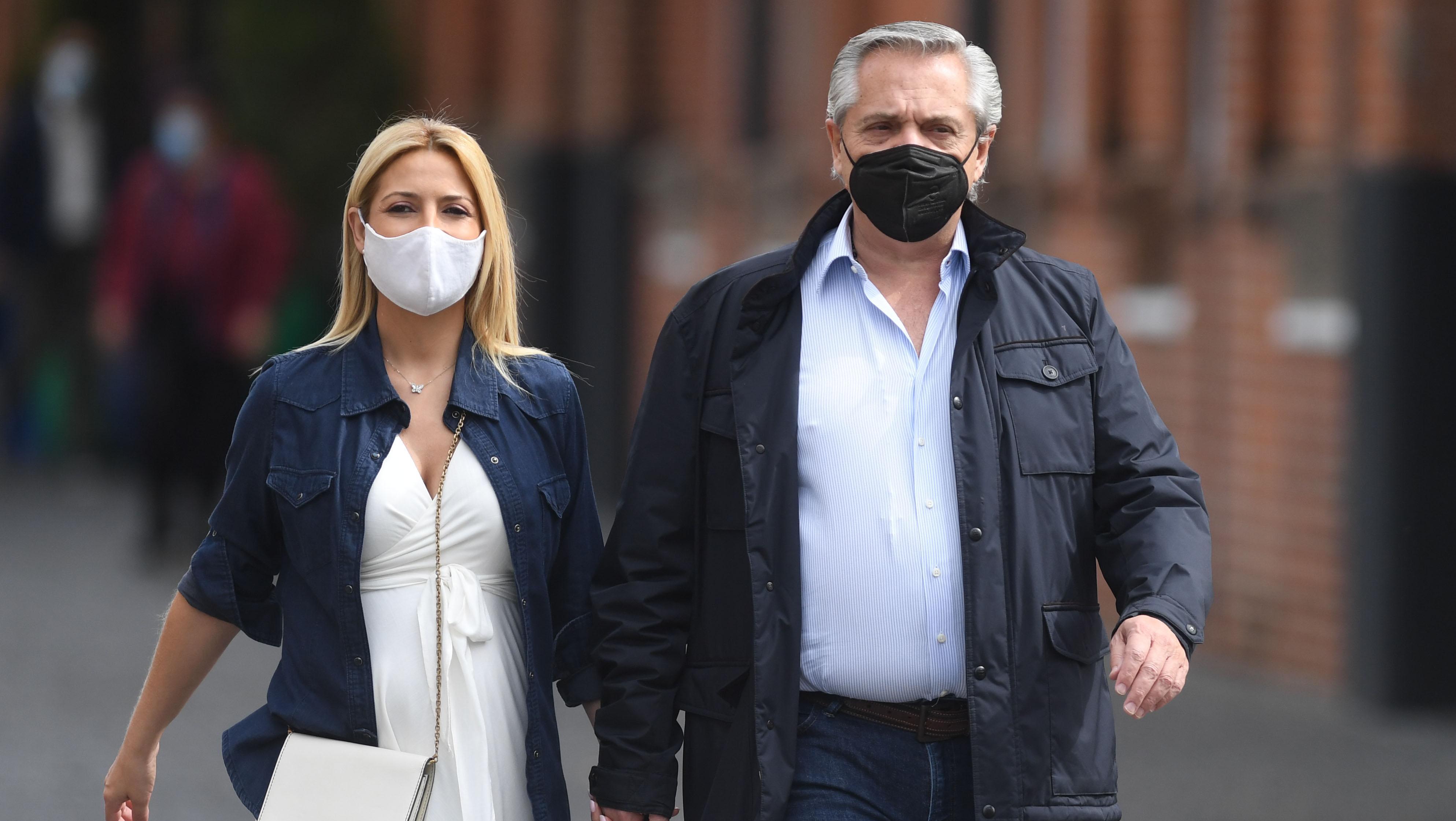 El presidente Alberto Fernández votó en Puerto Madero junto a la primera dama Fabiola Yáñez (Télam).