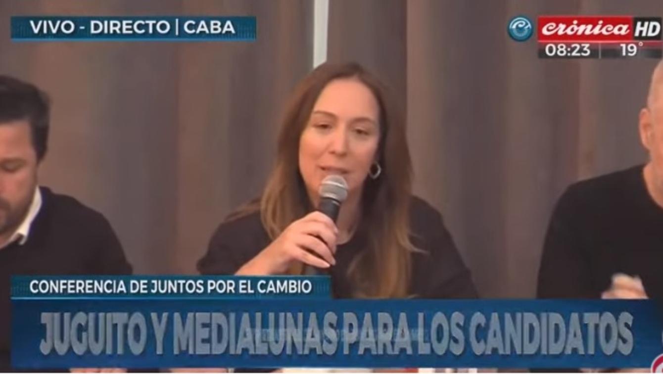 Juntos por el Cambio abrió la jornada con un desayuno (Captura de TV).