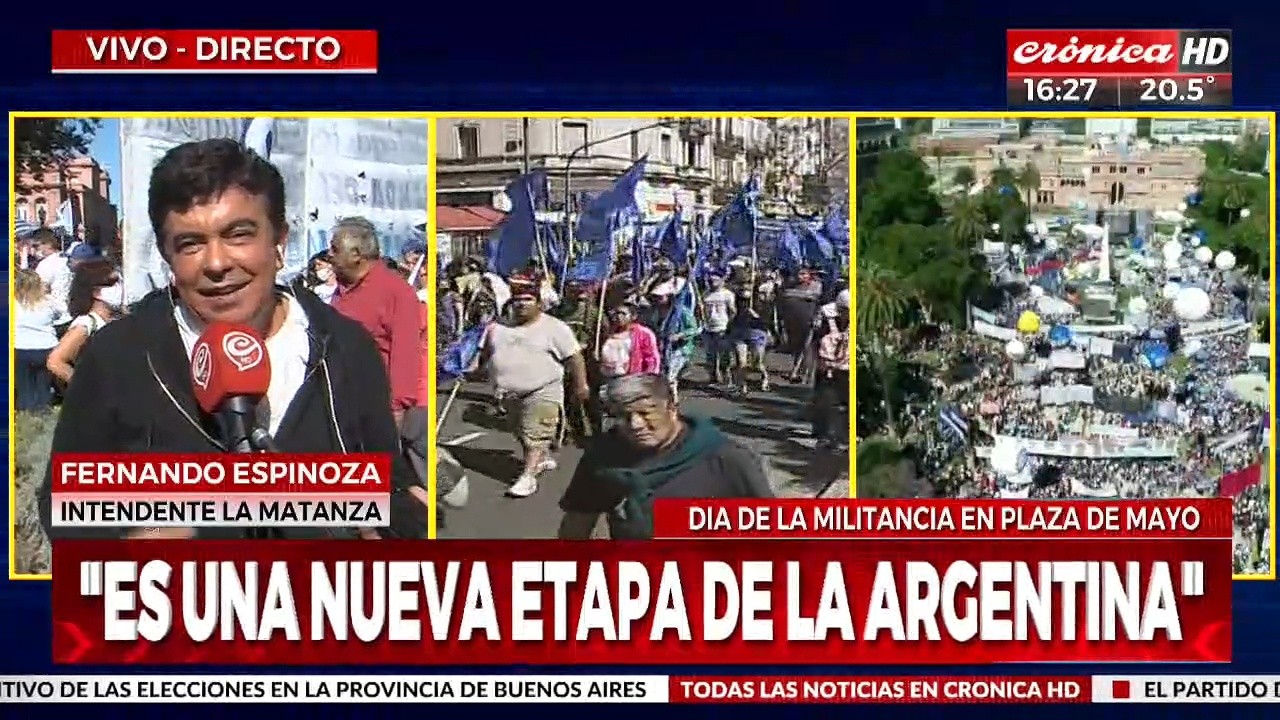 Fernando Espinoza en el acto del Día de la Militancia: 