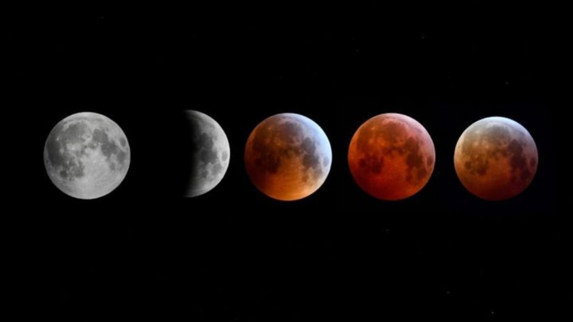 La luna se ocultó casi en su totalidad en la madrugada del viernes, en el eclipse parcial más largo en 500 años.