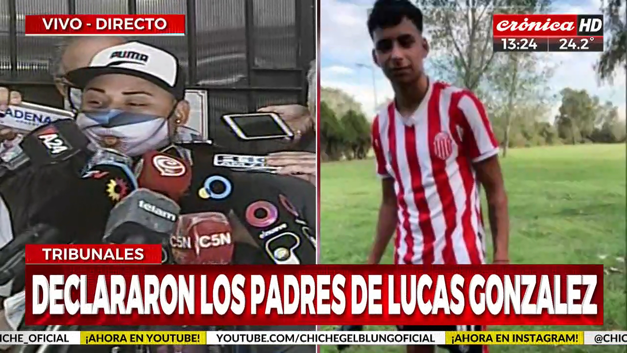 Declararon los padres de Lucas González.