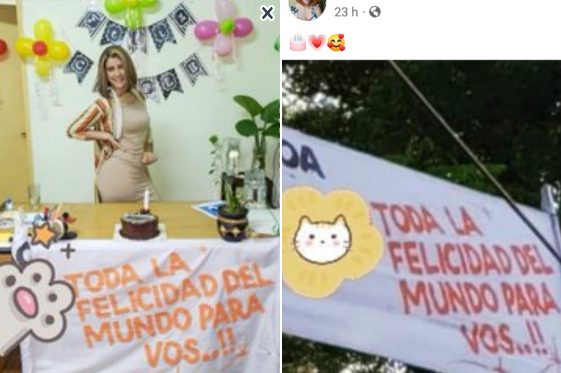 La veterinaria se tomó el escrache con humor.