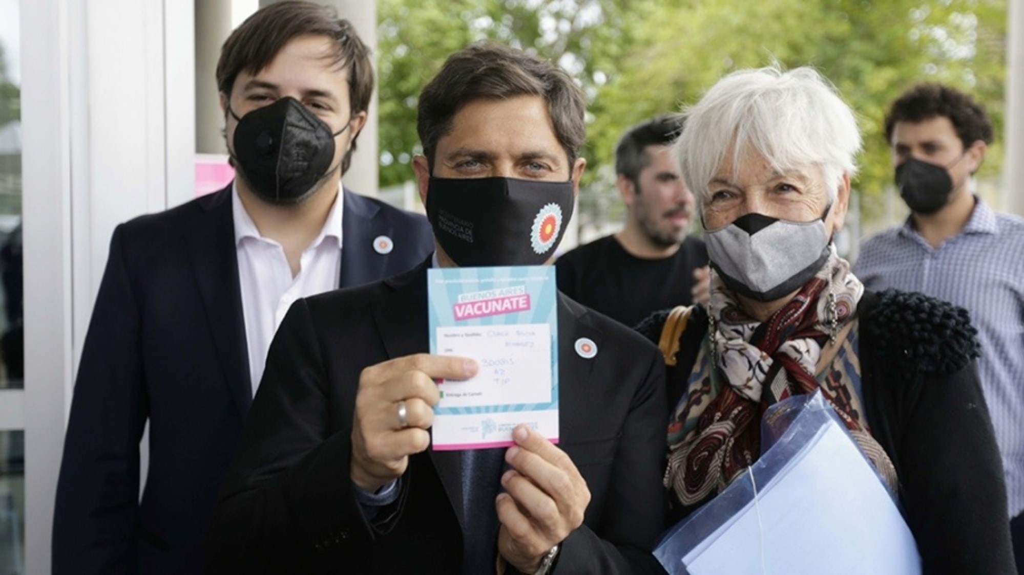 Axel Kicillof, gobernador de Buenos Aires, al anunciar los avances del plan de vacunación contra el Covid en la Provincia.