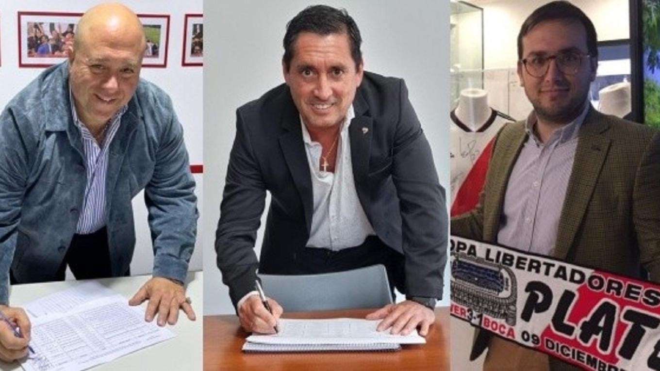 Antonio Casellim Carlos Trillo y Luis Belli Principe son los tres candidatos opositores a presidente de River (Gentileza RemoNews).