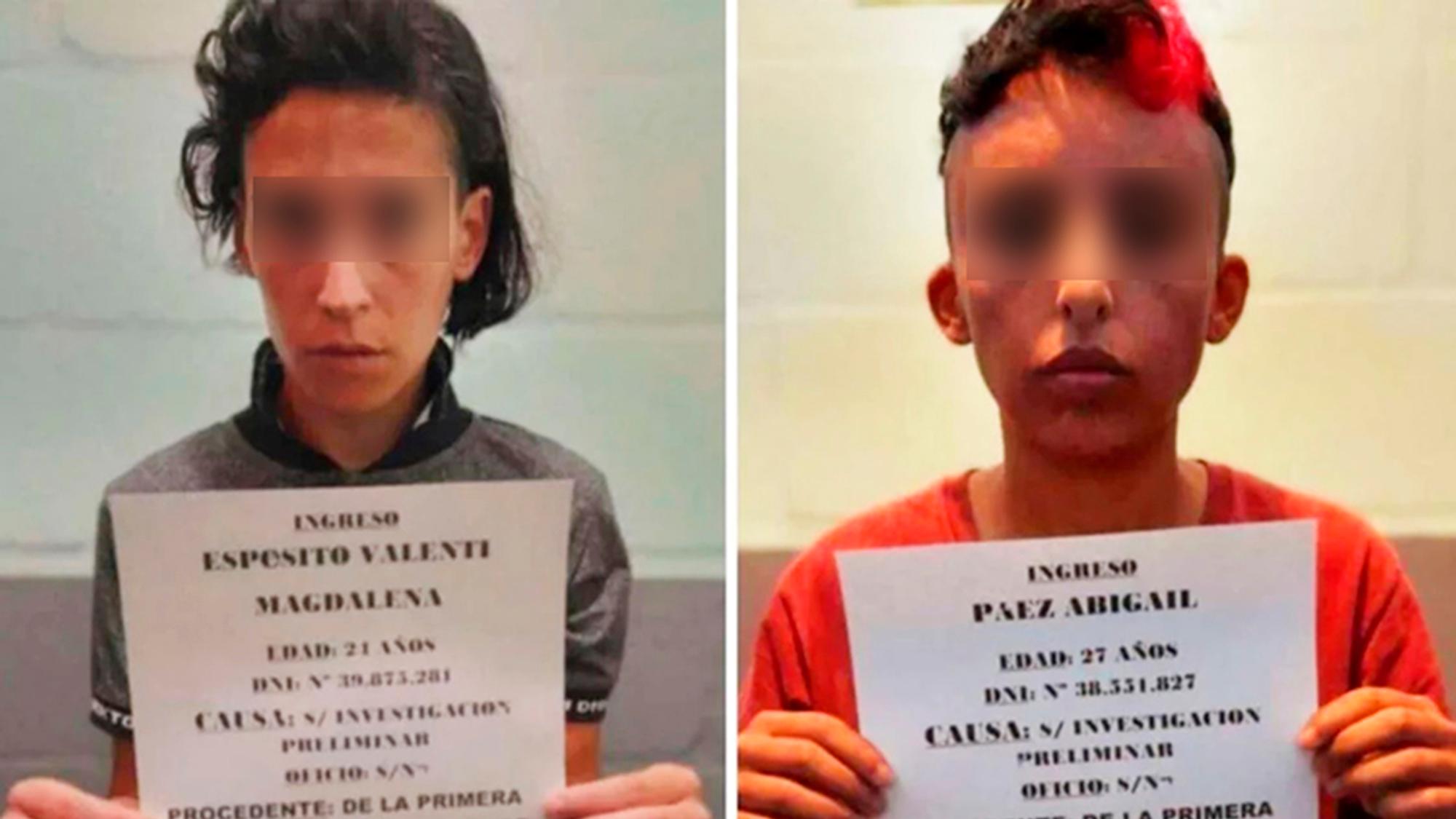 Magdalena Espósito Valenti (25) y Abigail Páez (21), las acusadas por el crimen de Lucio Dupuy, están detenidas en San Luis.