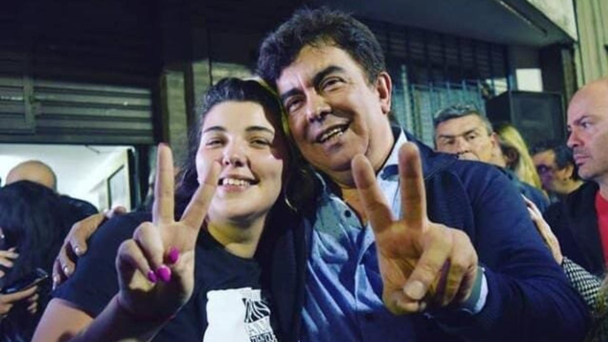 La diputada Brenda Vargas Matyi y Fernando Espinoza, intendente de La Matanza.