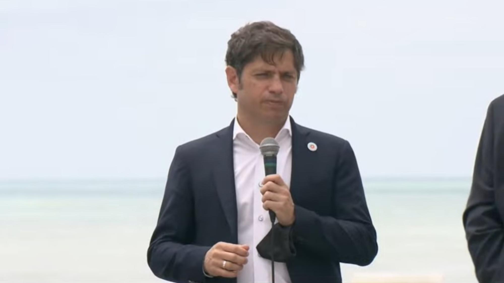 Axel Kicillof, gobernador de la provincia de Buenos Aires, hizo los anuncios durante la presentación del Operativo Sol. 