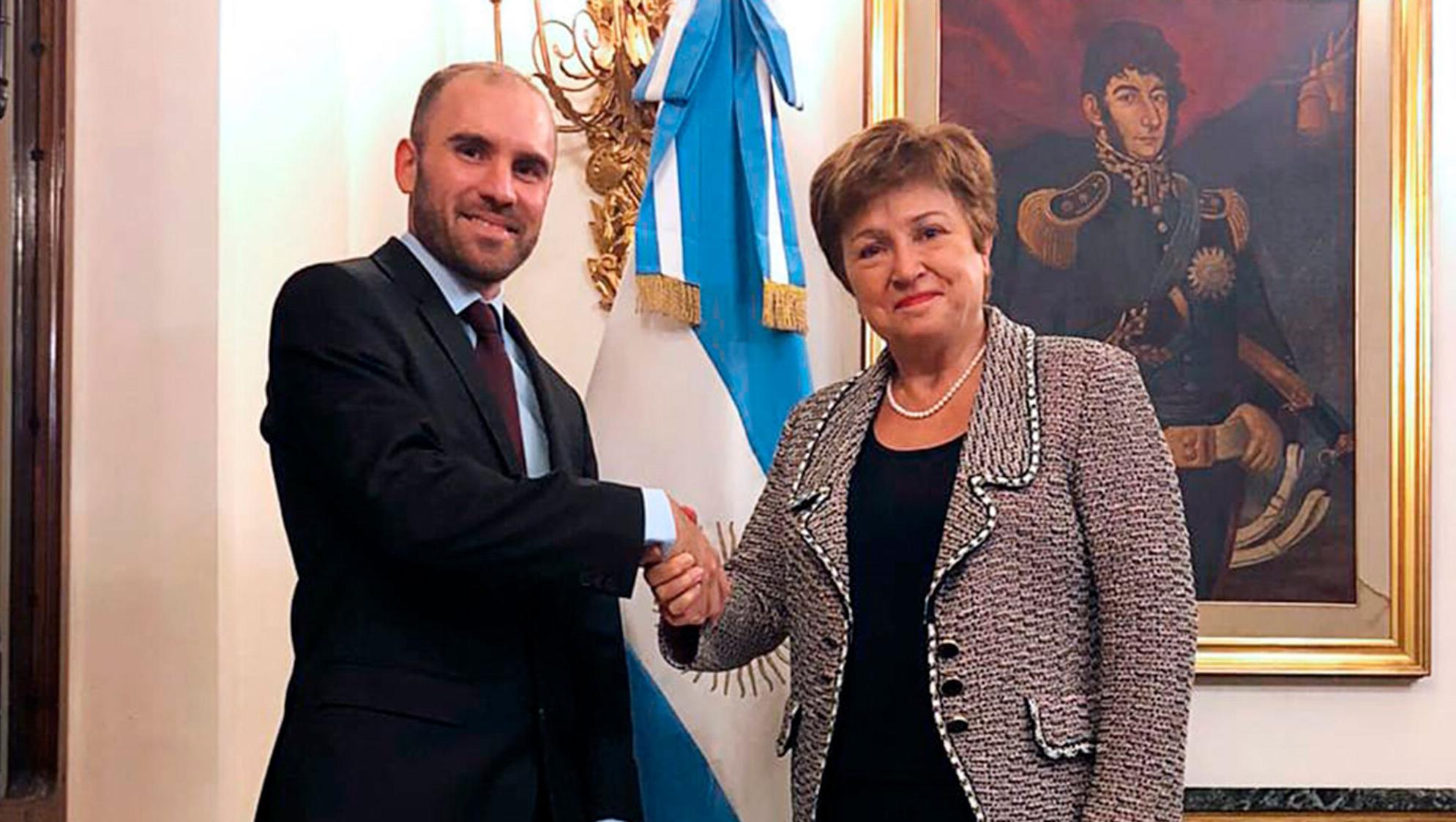 Martín Guzmán   <a href='https://www.cronica.com.ar/tags/FMI'>FMI</a> Kristalina Georgieva